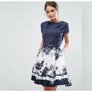 NWOT Ted Baker Blossoms Skater Dress